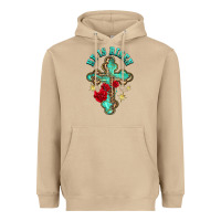 Mushroom he is risen cross with roses Heavyweight Hoodie - BarkalooDesign
