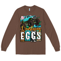 Chestnut Easter Day Monster truck crushing eggs Long Sleeve Tee - OliviaCreatesArt