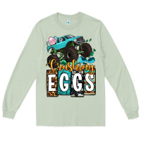 Matcha Easter Day Monster truck crushing eggs Long Sleeve Tee - OliviaCreatesArt