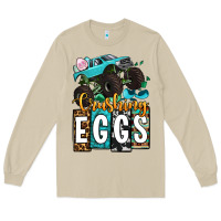 Mushroom Easter Day Monster truck crushing eggs Long Sleeve Tee - OliviaCreatesArt