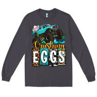 Smoke Easter Day Monster truck crushing eggs Long Sleeve Tee - OliviaCreatesArt