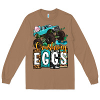 Toasted Coconut Easter Day Monster truck crushing eggs Long Sleeve Tee - OliviaCreatesArt