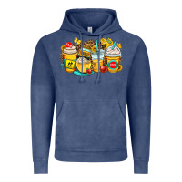 School Bus Coffee Cups Vintage Hoodie | Teevron