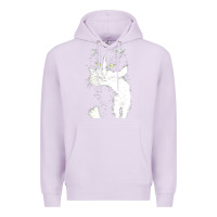 Lilac tuxedo cat t  shirt tuxedo cat t  shirt Premium Hoodie - longCreatives
