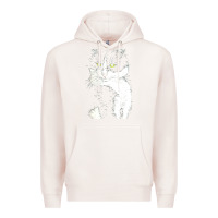 Pale Pink tuxedo cat t  shirt tuxedo cat t  shirt Premium Hoodie - longCreatives