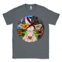 Charcoal Heather Christmas Charolais Calf Black Angus Bull And Roos Classic Tee - RanaPortraitStore