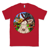 Red Christmas Charolais Calf Black Angus Bull And Roos Classic Tee - RanaPortraitStore