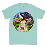 Seafoam Christmas Charolais Calf Black Angus Bull And Roos Classic Tee - RanaPortraitStore