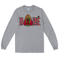 Heather Grey Bebe Our Lady Of Guadalupe Long Sleeve Tee - Jasminsmagicworld