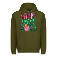 Army Green Happy Easter Premium Hoodie - CowhideDigitalArt
