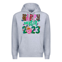 Heather Grey Happy Easter Premium Hoodie - CowhideDigitalArt