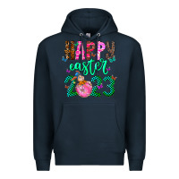 Navy Happy Easter Premium Hoodie - CowhideDigitalArt
