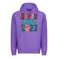 Purple Happy Easter Premium Hoodie - CowhideDigitalArt
