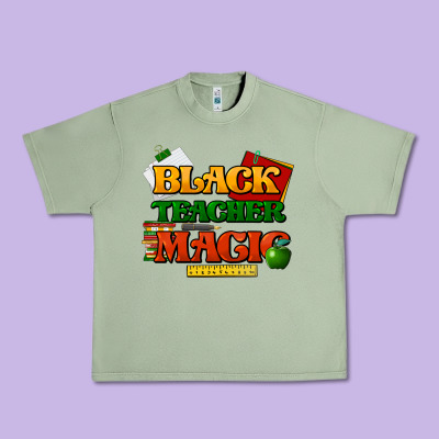 Black Teacher Magic Urban Heavy Tee Designed By Howdyjamesfarm