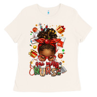 Bone one merry nurse afro messy bun Ladies Tee - texasbilliewilder