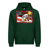 Forest Green christmas sports background Urban Hoodie - AdoDesignShop