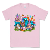 Bubblegum Pink Easter gnomies with truck Easter Day Classic Tee - HowdyJamesFarm