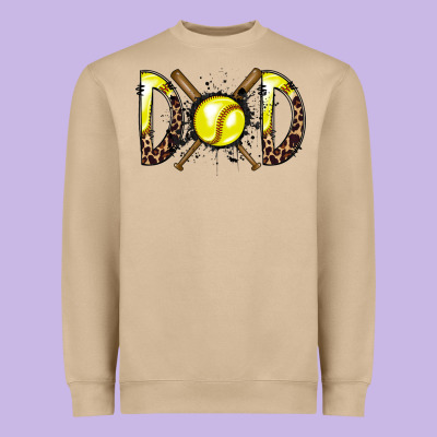 Dad Softball Heavyweight Sweatshirt Designed By Racoondesign
