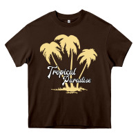 Chocolate Brown Tropical Paradise Heavy Core Tee - Bettercallsaul