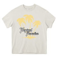 Cream Tropical Paradise Heavy Core Tee - Bettercallsaul