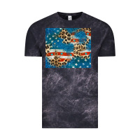 Cloud Black leopard glitter american flag Vintage Tee - CowGirlArtShop