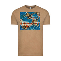 Leopard Glitter American Flag Vintage Tee | Teevron