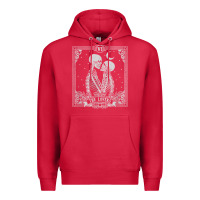 Cardinal The Lovers Tarot Card Skeleton Valentines Halloween Occult Premium Hoodie - longCreatives
