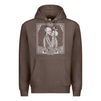 Coffee The Lovers Tarot Card Skeleton Valentines Halloween Occult Premium Hoodie - longCreatives