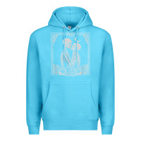 Ocean Blue The Lovers Tarot Card Skeleton Valentines Halloween Occult Premium Hoodie - longCreatives