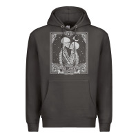 Smoke The Lovers Tarot Card Skeleton Valentines Halloween Occult Premium Hoodie - longCreatives