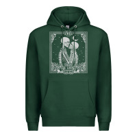 Sports Green The Lovers Tarot Card Skeleton Valentines Halloween Occult Premium Hoodie - longCreatives