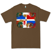 Cacao Mexican and Puerto Rico Flag Premium Tee - texasbilliewilder
