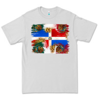 Dove Grey Mexican and Puerto Rico Flag Premium Tee - texasbilliewilder