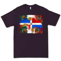 Plum Mexican and Puerto Rico Flag Premium Tee - texasbilliewilder