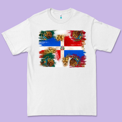 Mexican And Puerto Rico Flag Premium Tee Designed By Texasbilliewilder