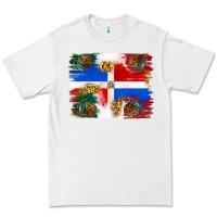 White Mexican and Puerto Rico Flag Premium Tee - texasbilliewilder