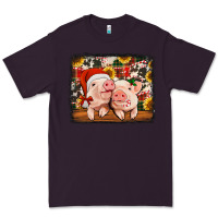 Plum christmas pigs Premium Tee - Jasminsmagicworld