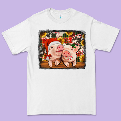 Christmas Pigs Premium Tee Designed By Jasminsmagicworld