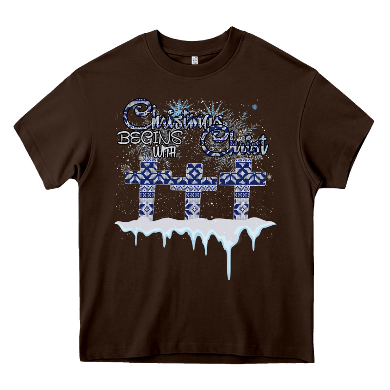 Christmas Christ Begins With Heavy Core Tee by Bettercallsaul | Teevron