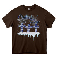 Chocolate Brown Christmas Christ Begins With Heavy Core Tee - Bettercallsaul