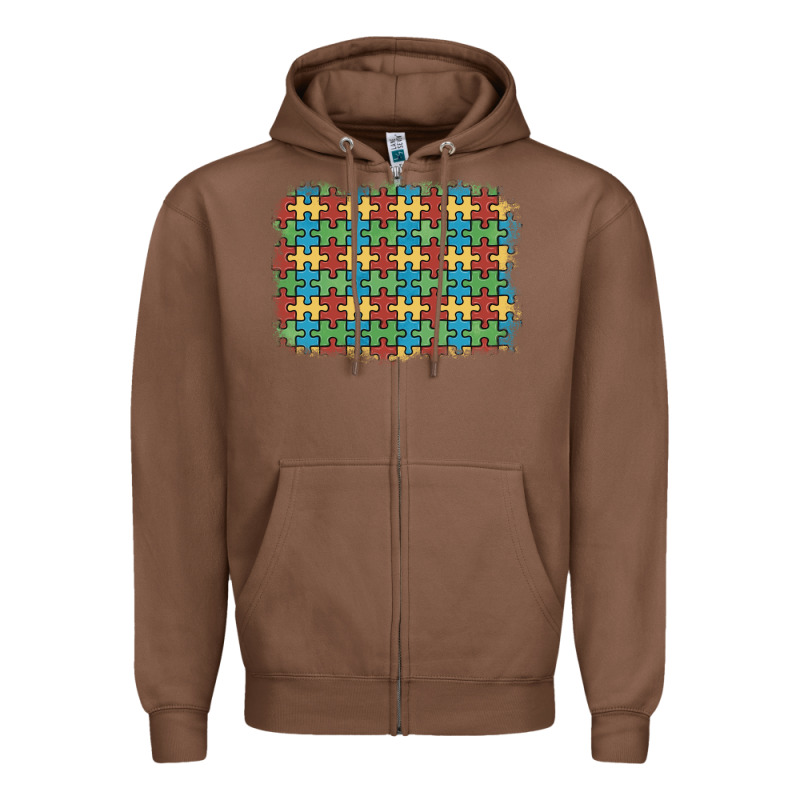 Autism Awareness Background Zipper Hoodie by Artiststas | Teevron