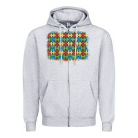 Heather Grey autism awareness background Zipper Hoodie - Artiststas
