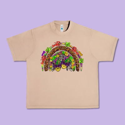 Mardi Gras Rainbow Urban Heavy Tee Designed By Howdyjamesfarm
