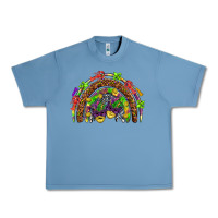Pebble Blue Mardi Gras rainbow Urban Heavy Tee - HowdyJamesFarm
