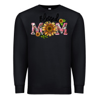 Black blessed mom Premium Sweatshirt - BarkalooDesign