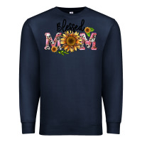 Navy blessed mom Premium Sweatshirt - BarkalooDesign