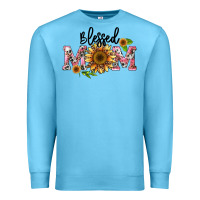 Ocean Blue blessed mom Premium Sweatshirt - BarkalooDesign