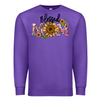 Purple blessed mom Premium Sweatshirt - BarkalooDesign