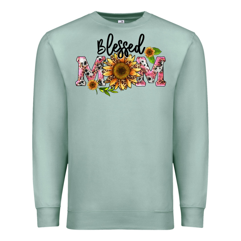 Blessed Mom Premium Sweatshirt by BarkalooDesign | Teevron