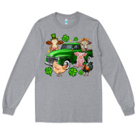 Heather Grey St. Patrick's farm animal truck Long Sleeve Tee - OliviaCreatesArt